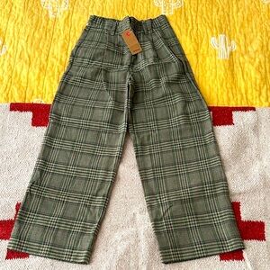 Bellerose Checkered Trousers in Green and Beige 10 years NWT